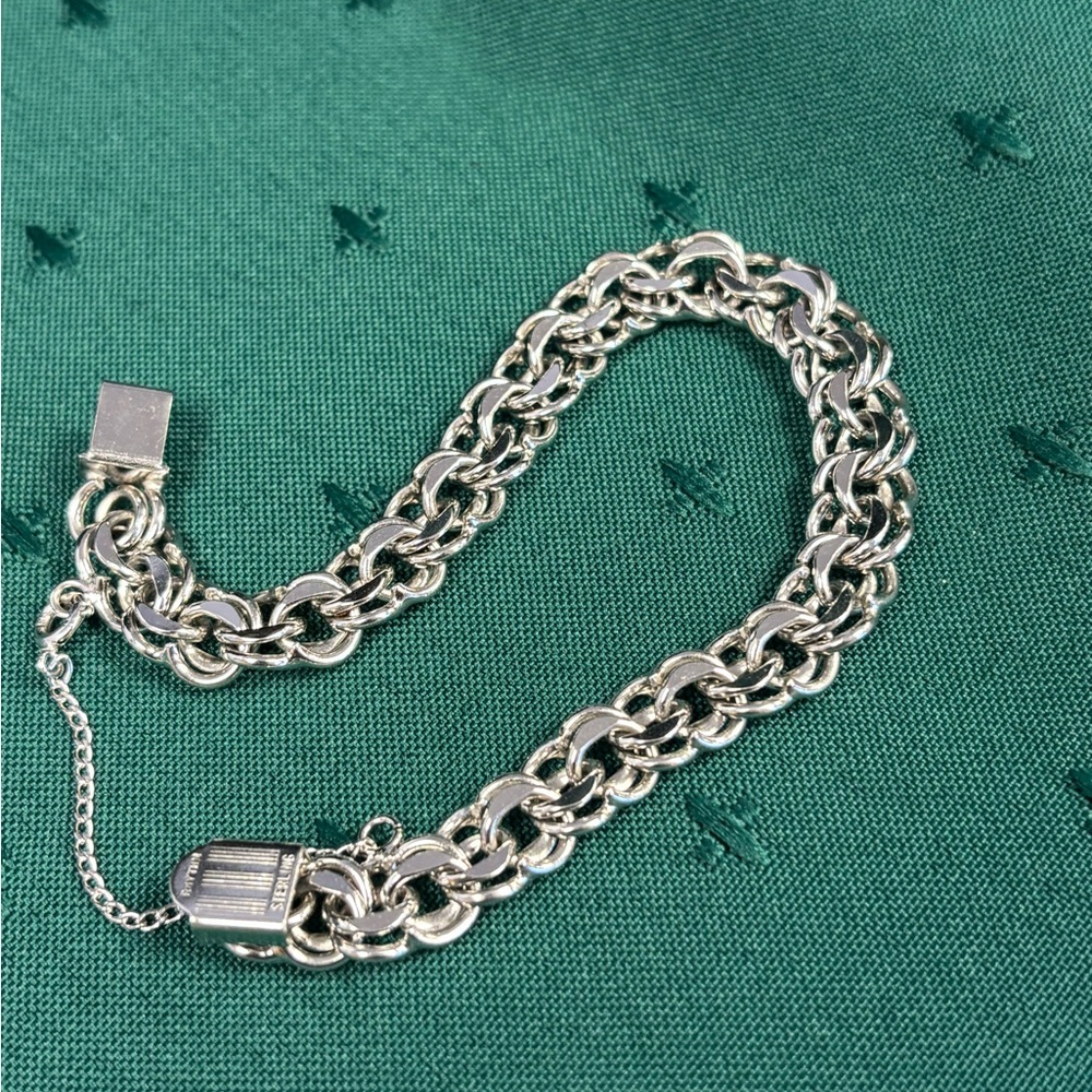 Sterling Silver vintage Charm Bracelet starter.